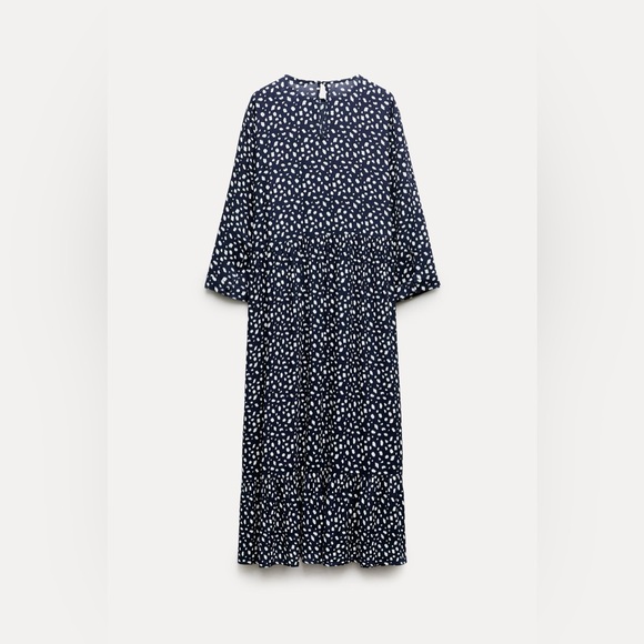 ZARA LONG PRINTED DRESS ZW COLLECTION SIZE M NWT - Picture 7 of 12